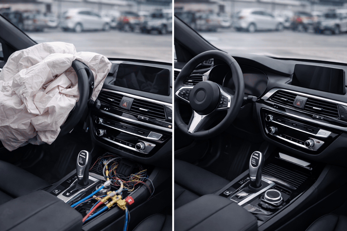 سلامتك هي أولويتنا. بعد الحوادث، قد لا يكون نظام الأيرباق فعالاً. نحن متخصصون في فحص وإصلاح وبرمجة نظام الأمان بالكامل، بما في ذلك الوسائد الهوائية، وحدة التحكم، والحساسات، لضمان عمله بكفاءة تامة وجاهزيته لحمايتك في حالة الطوارئ لا قدر الله.