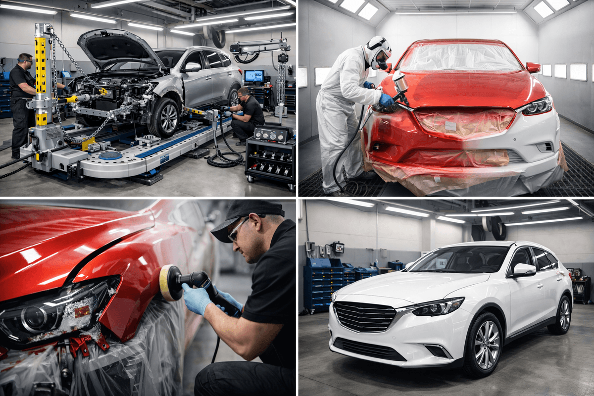 خدمة التجديد الشامل هي فرصتك لإعادة سيارتك إلى حالة المصنع. تبدأ العملية بتقييم كامل للهيكل وإصلاح أي تلف، ثم ننتقل إلى مراحل الدهان المتعددة، وأخيراً التلميع والعناية بأدق التفاصيل لإبراز جمال السيارة وحمايتها، لتعود إليك وكأنها خرجت من الوكالة اليوم.